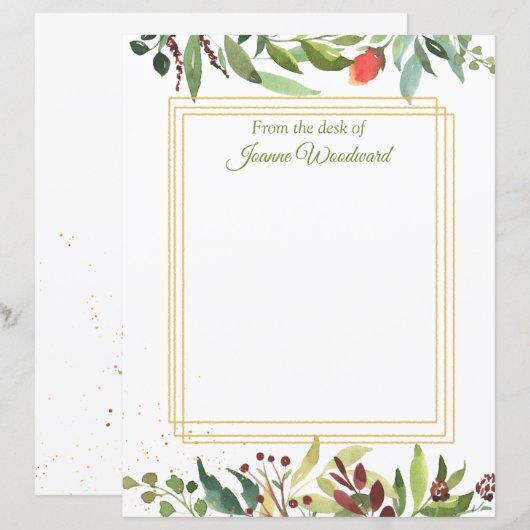 Waterverf Gecombineerd papierblad voor de tuinbouw (Voorkant / Achterkant)