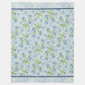 Waterverf Gedekte Plumbago-bloemen op pastels Fleece Deken (Voorkant)