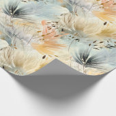 Waterverf Gedempt Blauw Perzik Geel Beige Spring Cadeaupapier (Hoek)