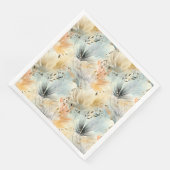 Waterverf Gedempt Blauw Perzik Geel Beige Spring Servet (Hoek)