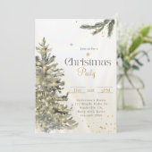 Waterverf gedempt kerstboom kerstfeest kaart (Staand voorkant)