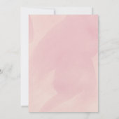 Waterverf gedempt roze | Schattig meisje bruids br Kaart (Achterkant)