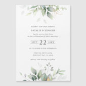 waterverf gedempte groene bladeren (Voorkant)