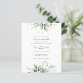 waterverf gedempte groene bladeren (Staand voorkant)