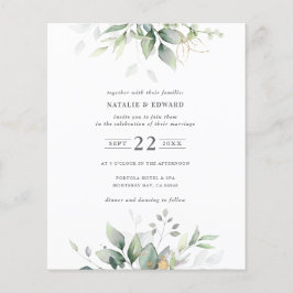 waterverf gedempte groene bladeren