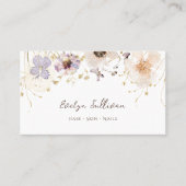 Waterverf gedroogde bloemen visitekaartje (Voorkant)