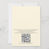 Waterverf gedroogde boho gras bloem qr code bruilo kaart (Achterkant)