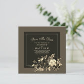 Waterverf Gedroogde Floral Spray Fall Wedding Save The Date (Staand voorkant)