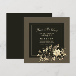 Waterverf Gedroogde Floral Spray Fall Wedding Save The Date