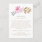 Waterverf Gedroogde Florals Art Wedding Details Informatiekaartje (Voorkant)
