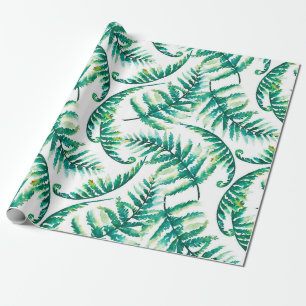 Waterverf geeft een botanisch patroon cadeaupapier