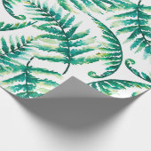 Waterverf geeft een botanisch patroon cadeaupapier (Hoek)