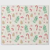 Waterverf geeft kerstcadeautjes voor ompakken cadeaupapier (Vlak)