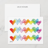 Waterverf geeft kleurrijke handtekeningen (Voorkant / Achterkant)