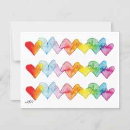 Waterverf geeft kleurrijke handtekeningen