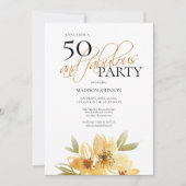 Waterverf geel 50 en fantastische verjaardag kaart (Voorkant)