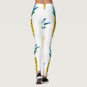 Waterverf geel ananaspatroon leggings (Achterkant)