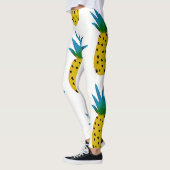 Waterverf geel ananaspatroon leggings (Links)