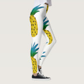 Waterverf geel ananaspatroon leggings (Rechts)