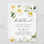 Waterverf Geel Anemone Bloemen Bruidsbrunch Kaart (Voorkant)