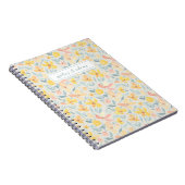 Waterverf Geel Bloemmotief Notitieboek (Rechterzijde)