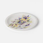 Waterverf Geel Daffodils Lente Papieren Bordje (Gekanteld)