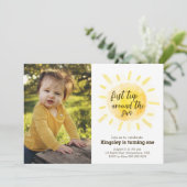 Waterverf Geel eerste reis rond de zon Kaart (Staand voorkant)