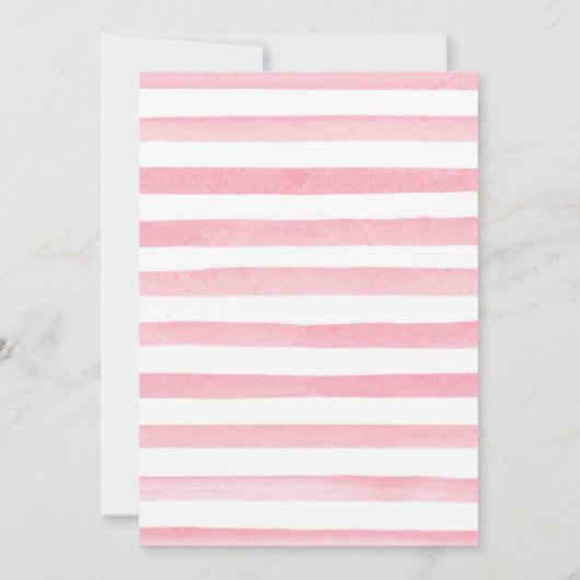 Waterverf Geel en Roze Zomerbloemen Sweet 16 Kaart (Achterkant)