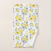 Waterverf Geel Floral Patroon Bad Handdoek (Handdoek)