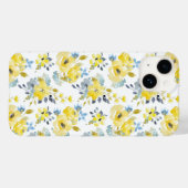 Waterverf Geel Floral Patroon Case-Mate iPhone Case (Achterkant (horizontaal))