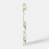 Waterverf Geel Floral Patroon iPhone Hoesje (Linkerkant)