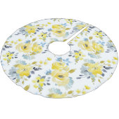 Waterverf Geel Floral Patroon Kerstboom Rok (Gekanteld)