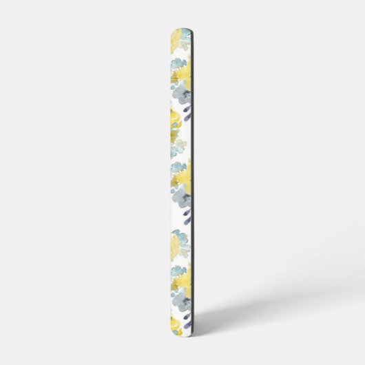 Waterverf Geel Floral Patroon Samsung Galaxy Hoesje (Linkerkant)