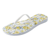 Waterverf Geel Floral Patroon Teenslippers (Schuin)