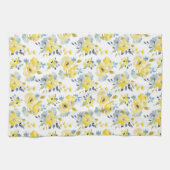 Waterverf Geel Floral Patroon Theedoek (Horizontaal)