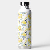 Waterverf Geel Floral Patroon Waterfles (Links)