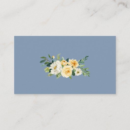 Waterverf Geel Floral Weddenschap Gereserveerd gou Plaatskaartje (Achterkant)