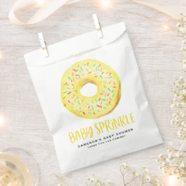 Waterverf Geel Geglazuurde Donut Baby Sprinkle Bedankzakje