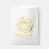 Waterverf Geel Geglazuurde Donut Baby Sprinkle Bedankzakje (Voorkant)