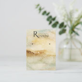 Waterverf Geel gouden glitter jewlery display Visitekaartje (Staand voorkant)