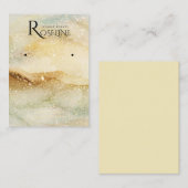 Waterverf Geel gouden glitter jewlery display Visitekaartje (Voorkant / Achterkant)