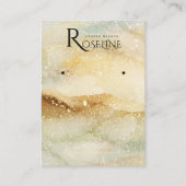 Waterverf Geel gouden glitter jewlery display Visitekaartje (Voorkant)