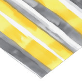Waterverf Geel Grijs Wit Gestreept Korte Tafelloper (Hoek)