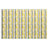 Waterverf Geel Grijs Wit Gestreept Stof (Fat Quarter)