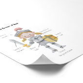 Waterverf geel haar meisje het pantser van God pri Poster (Hoek)