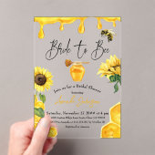 Waterverf Geel Honing Bruid Naar Bijen Vrijgezelle Acryl Uitnodigingen (Insitu (Draagbaar))