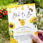 Waterverf Geel Honing Bruid Naar Bijen Vrijgezelle Kaart