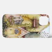 Waterverf geel huis bloembakken tuin zoet Case-Mate iPhone case (Achterkant (horizontaal))