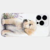 WATERVERF GEEL LABRADOR RETRIEVER PUPPY DOG Case-Mate iPhone CASE (Achterkant (horizontaal))