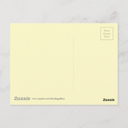 Waterverf Geel Oranje-lentevloerontwerp Briefkaart (Achterkant)